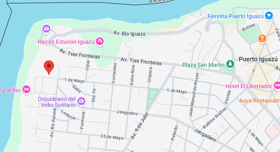 Ubicación de UnderTango Club en Puerto Iguazú